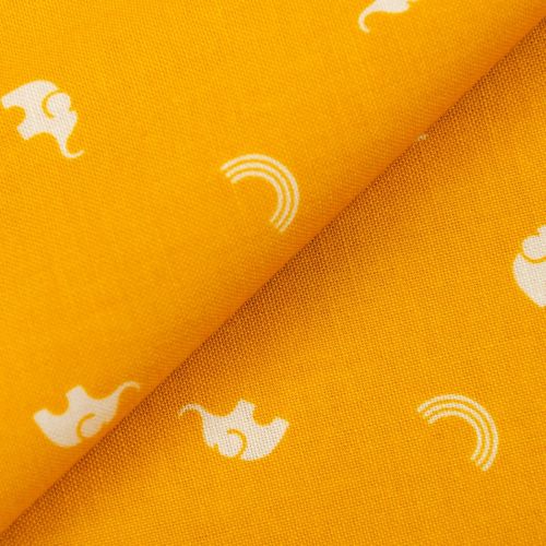 COTON LUCKY CHARM PAR GHAZAL RAZAVI POUR FIGO - ELEPHANT JAUNE