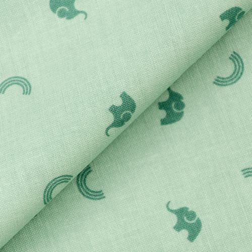 COTON LUCKY CHARM PAR GHAZAL RAZAVI POUR FIGO - ELEPHANT VERT
