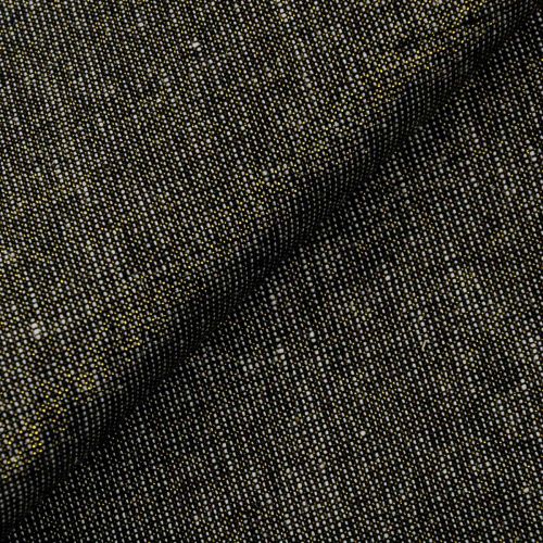 POPELINE DE COTON LIN ESSEX YARN DYED METALLIC PAR ROBERT KAUFMAN - NOIR