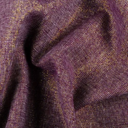 POPELINE DE COTON LIN ESSEX YARN DYED METALLIC PAR ROBERT KAUFMAN - BOURGOGNE