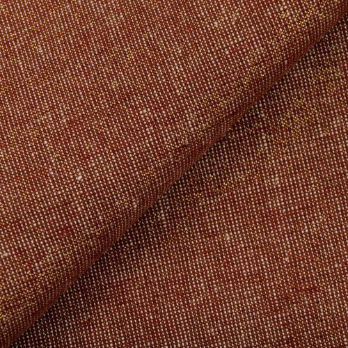 POPELINE DE COTON LIN ESSEX YARN DYED METALLIC PAR ROBERT KAUFMAN - CUIVRE