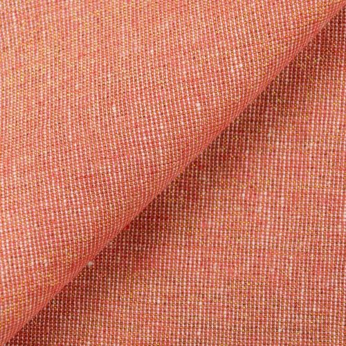 POPELINE DE COTON LIN ESSEX YARN DYED METALLIC PAR ROBERT KAUFMAN - ROSE POUDRE