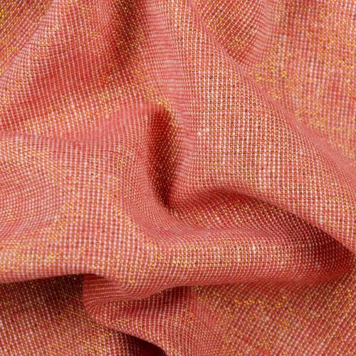 POPELINE DE COTON LIN ESSEX YARN DYED METALLIC PAR ROBERT KAUFMAN - ROSE POUDRE
