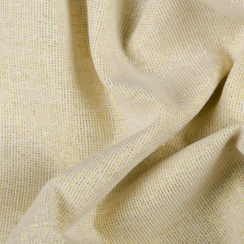 POPELINE DE COTON LIN ESSEX YARN DYED METALLIC PAR ROBERT KAUFMAN - IVOIRE