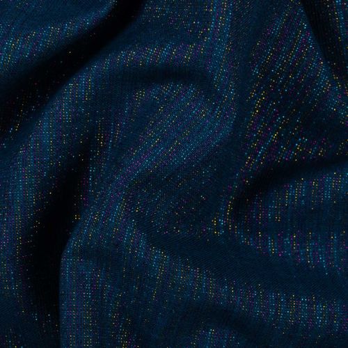 POPELINE DE COTON LIN ESSEX YARN DYED METALLIC PAR ROBERT KAUFMAN - MARINE