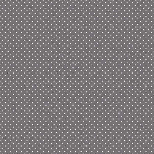 COTON SWISS DOTS PAR RILEY BLAKE - BLANC & ACIER 