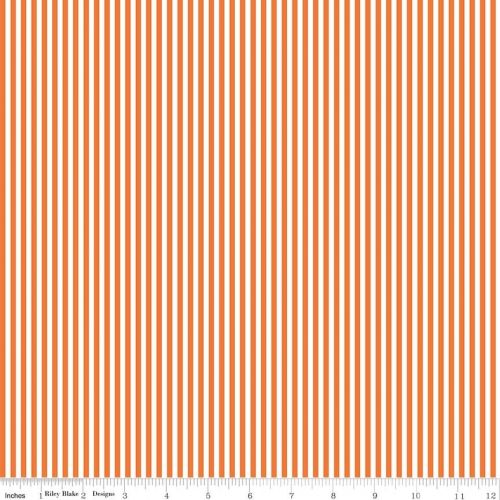 COTON RAYURES 1/8 PO PAR RILEY BLAKE - RILEY ORANGE
