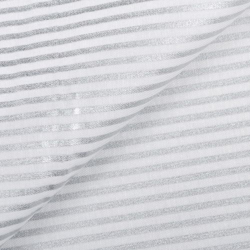 COTON RAYURES 1/8 PO PAR RILEY BLAKE - ARGENT