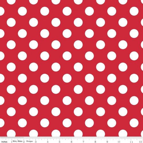 COTON MEDIUM DOTS PAR RILEY BLAKE -  ROUGE