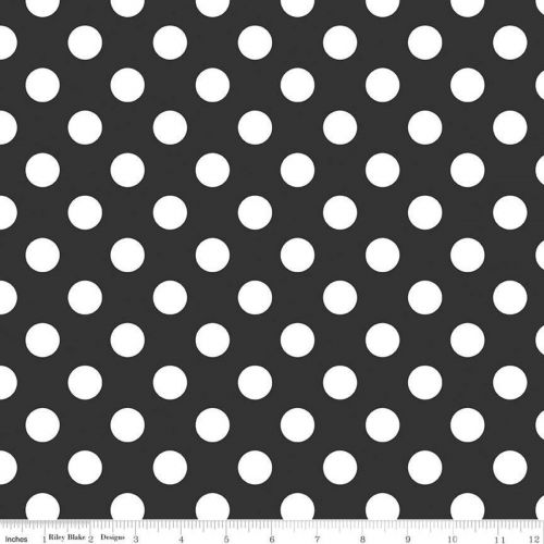 COTON MEDIUM DOTS PAR RILEY BLAKE -  NOIR