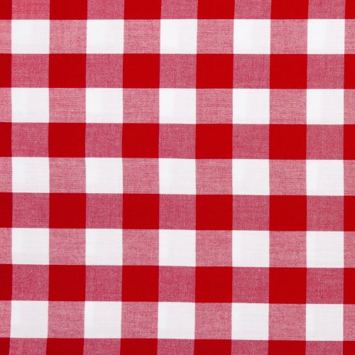 COTON CAROLINA GINGHAM PAR ROBERT KAUFMAN - 1'' TISSÉ ROUGE