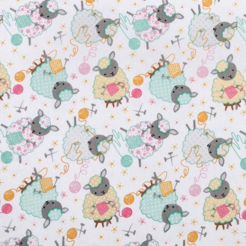 FLANNELETTE COMFY FLANNEL PRINTS PAR A.E. NATHAN COMPANY - MOUTON ET TRICOT BLANC