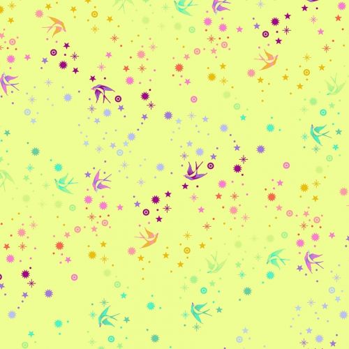 COTON TULA'S TRUE COLORS PAR TULA PINK POUR FREESPIRIT - FAIRY DUST LIME