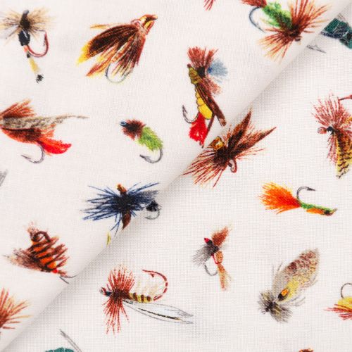 COTON TIGHT LINES PAR AL AGNEW POUR ELIZABETH STUDIO - MOUCHES COQUILLE D'ŒUF