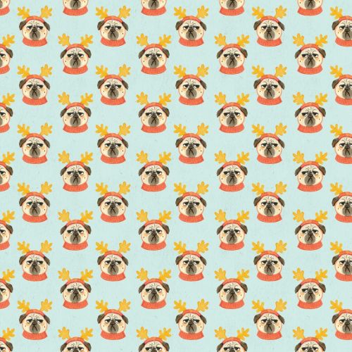 COTON BAH-HUM PUG PAR MIRIAM BOS POUR DEAR STELLA - PUG LITE MULTI