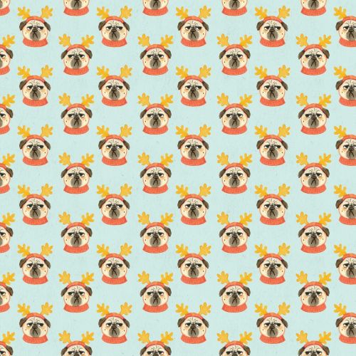 COTON BAH-HUM PUG PAR MIRIAM BOS POUR DEAR STELLA - PUG LITE MULTI