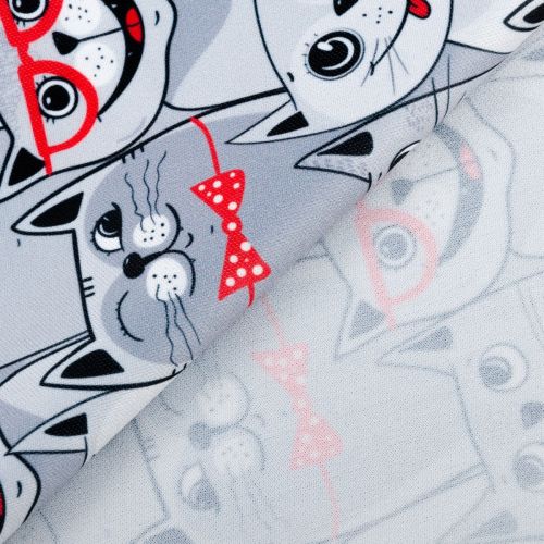 PUL CHAT À LUNETTES - GRIS