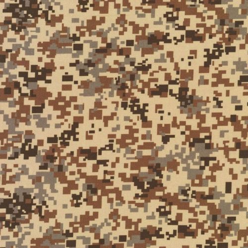 COTON CAMO PAR ROBERT KAUFMAN - ARMÉE DIGITALE BRUN