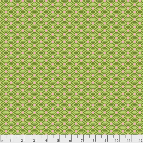 COTON TULA'S TRUE COLORS PAR TULA PINK POUR FREESPIRIT - HEXY JUNIPER