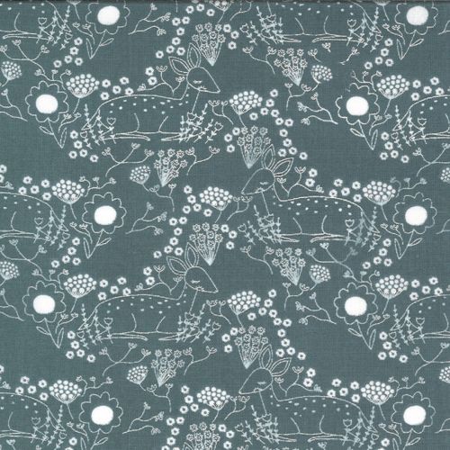 COTON DWELL IN POSSIBILITY PAR GINGIBER POUR MODA - MEADOW DEER CIEL