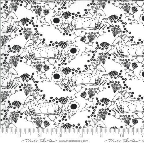 COTON DWELL IN POSSIBILITY PAR GINGIBER POUR MODA - MEADOW DEER IVOIRE NUIT