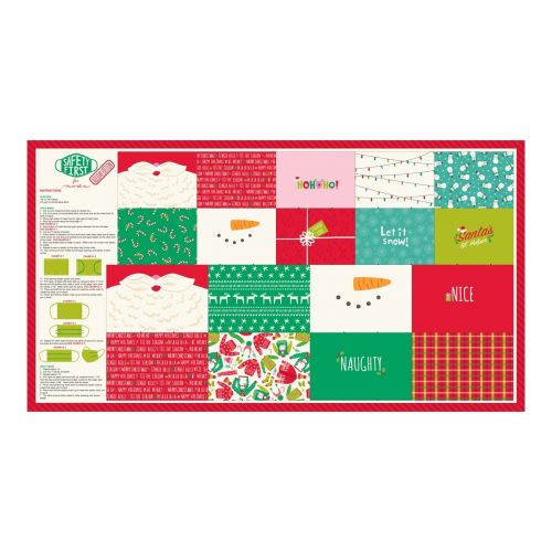 PANNEAU DE COTON SAFETY FIRST PAR STACY IEST HSU POUR MODA - HOLIDAY PANNEL MULTI