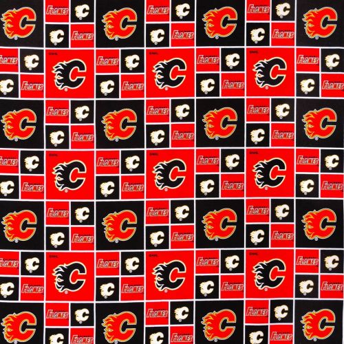 COTON NHL PAR SYKEL - CALGARY FLAMES ROUGE/NOIR