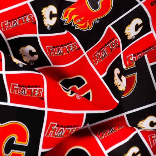 COTON NHL PAR SYKEL - CALGARY FLAMES ROUGE/NOIR