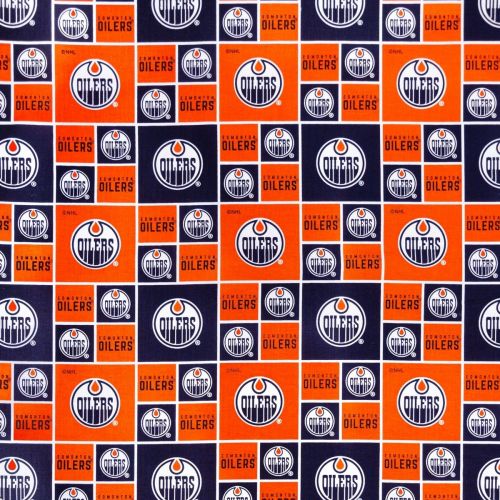 COTON NHL PAR SYKEL - EDMONTON OILERS ORANGE/BLEU