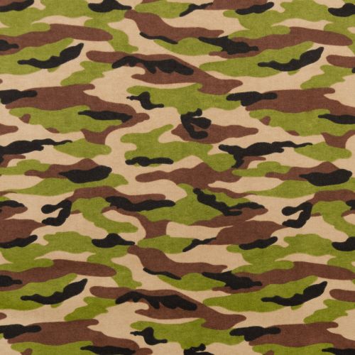 FLANNELETTE COMFY FLANNEL PRINTS PAR A.E. NATHAN COMPANY - CAMOUFLAGE VERT