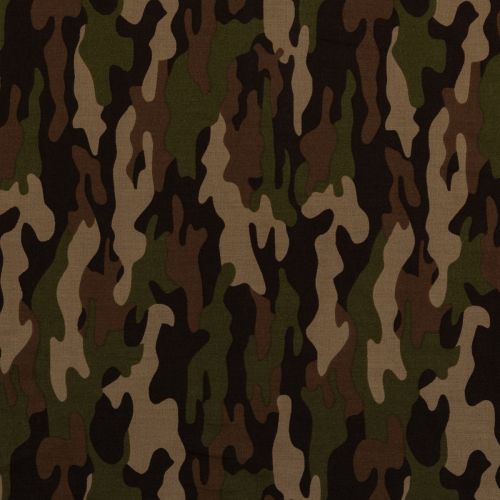 POPELINE DE COTON PAR POPPY - CAMOUFLAGE BEIGE