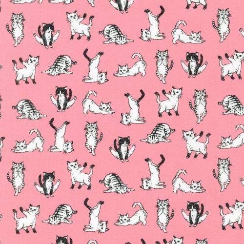 COTON ANIMAL CLUB PAR ROBERT KAUFMAN - CATS ROSE