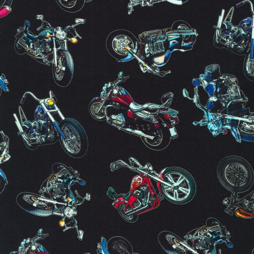 COTON ON THE ROAD PAR ROBERT KAUFMAN - MOTORCYCLES NOIR