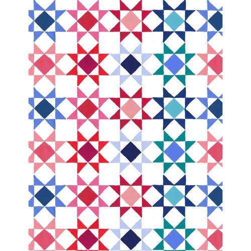 COTON AMERICAN SUMMER PAR CAITLIN WALLACE-ROWLAND POUR DEAR STELLA - QUILT BLANC