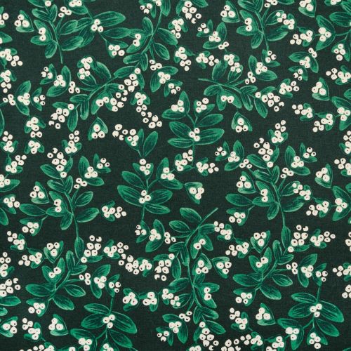 CANEVAS HOLIDAY CLASSICS PAR RIFLE PAPER CO. POUR COTTON+STEEL - MISTLETOE VERT