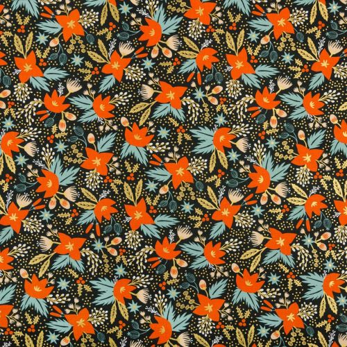 COTON HOLIDAY CLASSICS PAR RIFLE PAPER CO. POUR COTTON+STEEL - POINSETTIA VERT