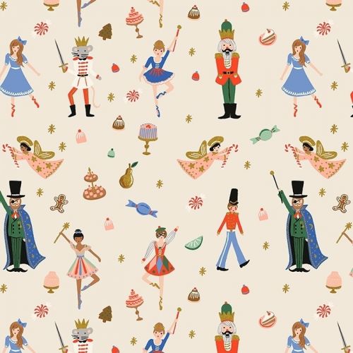 COTON HOLIDAY CLASSICS PAR RIFLE PAPER CO. POUR COTTON+STEEL - LAND OF SWEETS CRÈME