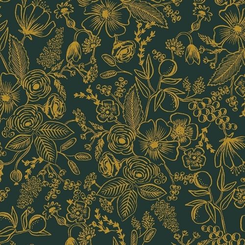 COTON HOLIDAY CLASSICS PAR RIFLE PAPER CO. POUR COTTON+STEEL - COLETTE VERT