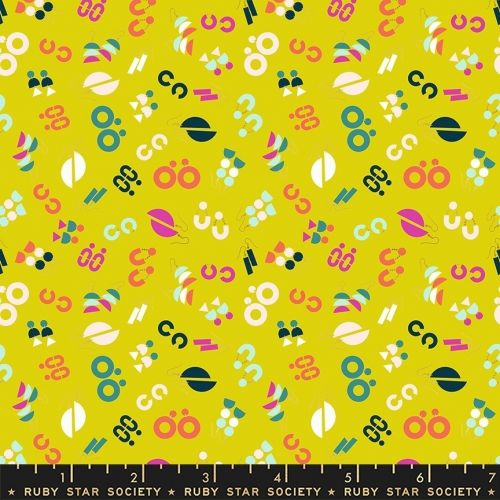 COTON ADORN PAR RASHIDA COLEMAN HALE POUR RUBY STAR SOCIETY & MODA - ORNAMENTS CITRON
