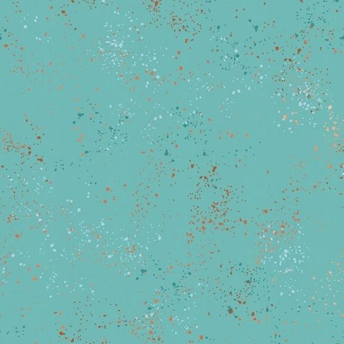 COTON 108 PO SPECKLED PAR RASHIDA COLEMAN HALE POUR RUBY STAR SOCIETY - TURQUOISE