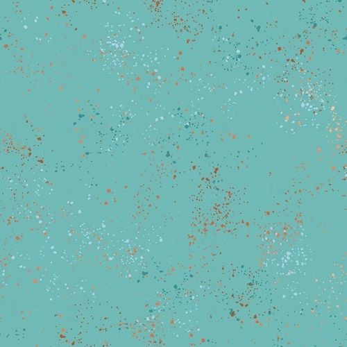 COTON 108 PO SPECKLED PAR RASHIDA COLEMAN HALE POUR RUBY STAR SOCIETY - TURQUOISE