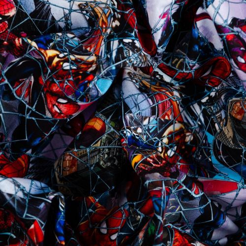 COTON MARVEL PAR SPRING CREATIVE - SPIDER-MAN COMIC WEB MOSAIC MULTI