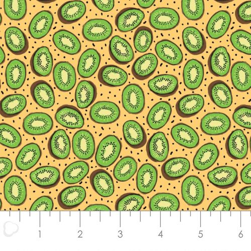 COTON FEELIN FRUITY PAR VICKY YORKE POUR CAMELOT - KIWIS JAUNE