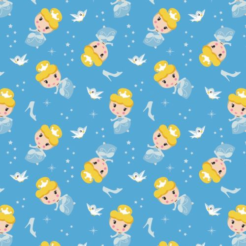 COTON PRINCESS KAWAII PAR CAMELOT - CUTE CINDERELLA TOSS BLEU