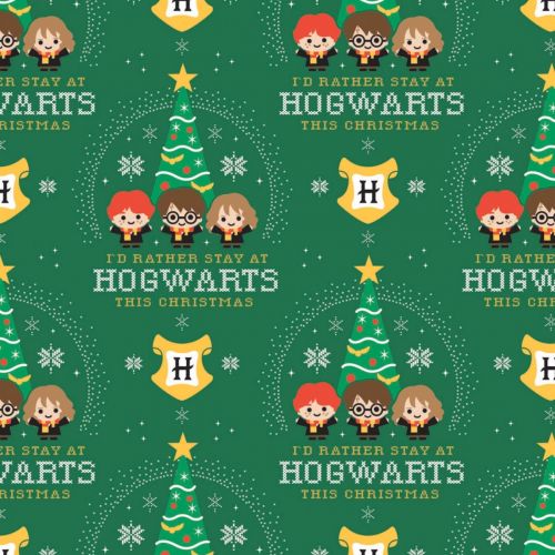 COTON CHARACTER WINTER HOLIDAY PAR CAMELOT - HP HOGWARTS HOLIDAY VERT