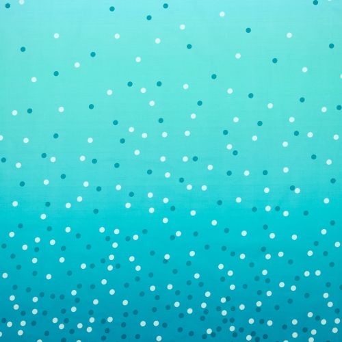 COTON OMBRE CONFETTI 274CM PAR V&CO POUR MODA - TURQUOISE