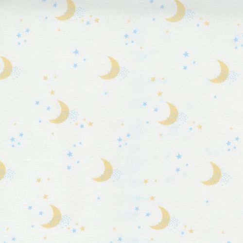 COTON LITTLE DUCKLINGS PAR PAPER+CLOTH POUR MODA - MOON BLANC