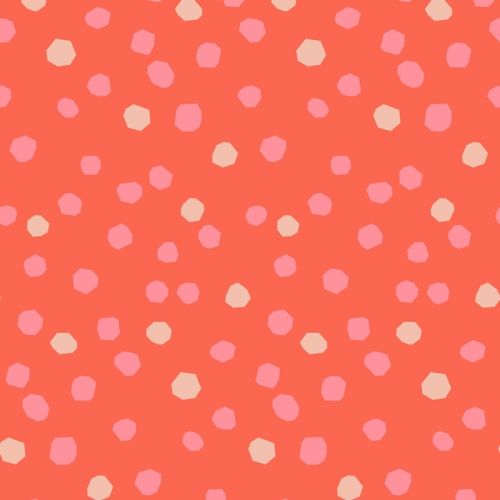 COTON FIRST LIGHT PAR RUBY STAR SOCIETY COLLABORATIVE POUR MODA ET RUBY STAR SOCIETY - CHUNKY DOTS TANGERINE DREAM