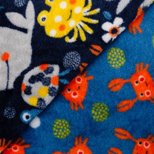 PELUCHE DOUDOU DOUBLE FACE 5 PAR STOF - POULPY MARINE