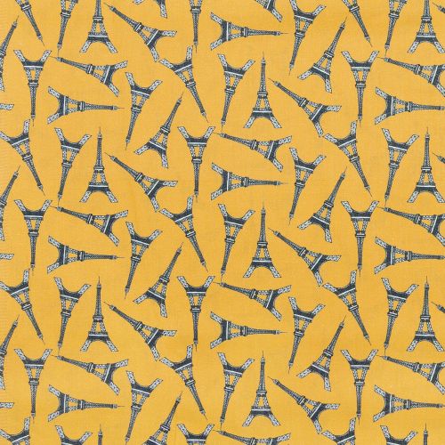 COTON TOILE PROVENCE PAR STOF - PENICHE 4 MOUTARDE
